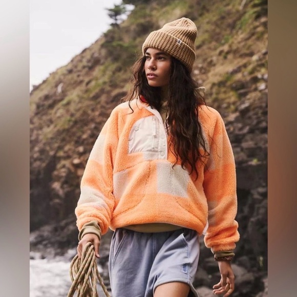 FP Movement Hit The Slopes pullover in Coral Ivory Combo